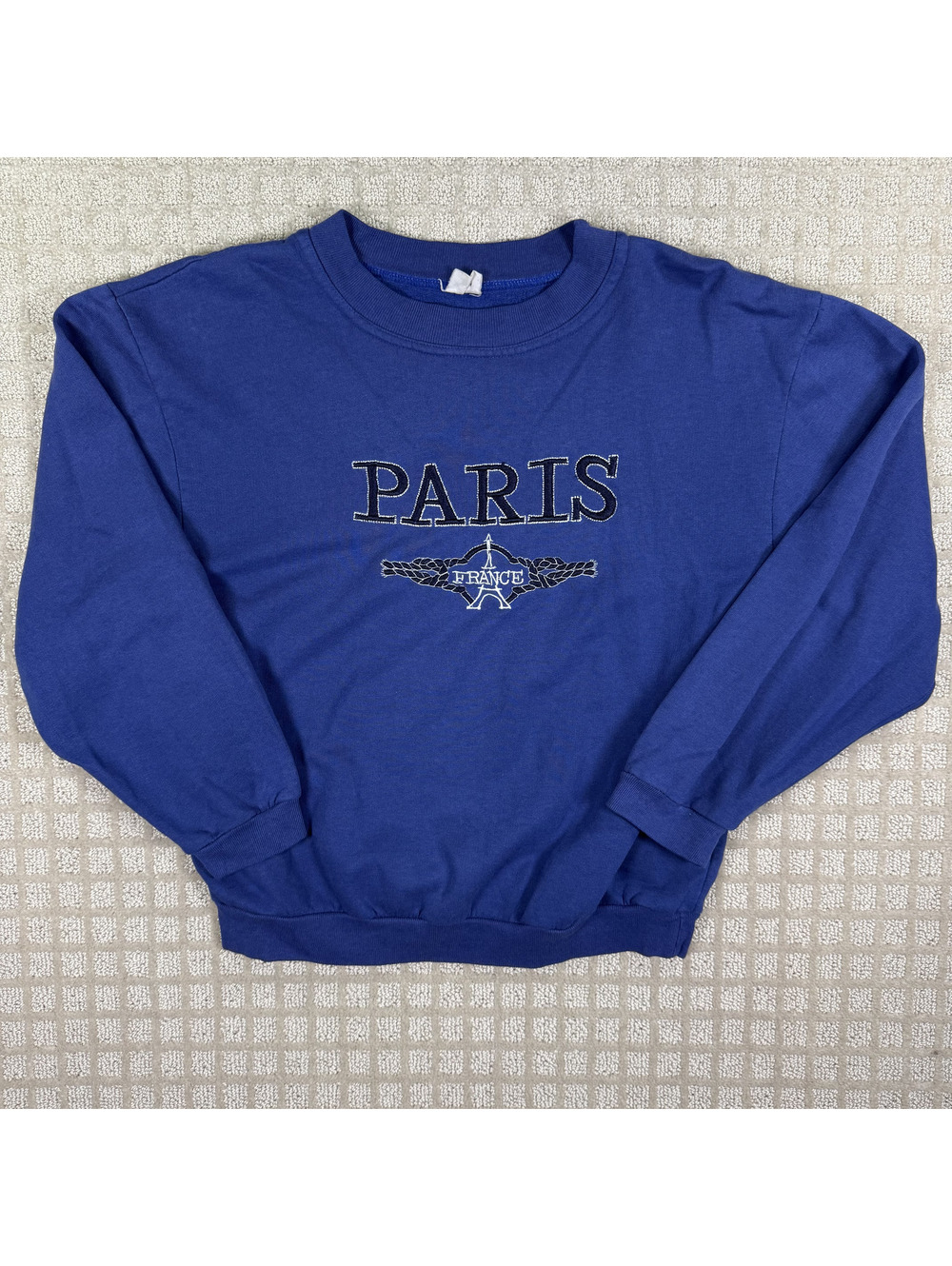 Blue Paris France Crewneck Sweatshirt Size M